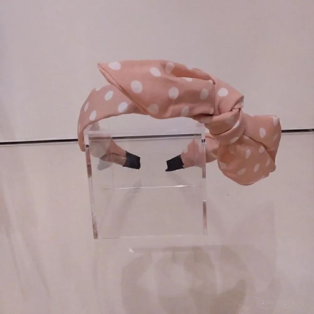 Pink polka dot Alice band